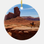 Eenzame Cowboy Versiering Keramisch Ornament (Achterkant)