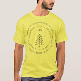Eenzame Dennen Badge - Enkele Boom Noordster T-shirt