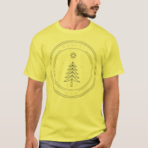 Eenzame Dennen Badge - Enkele Boom Noordster T-shirt