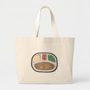 Eenzame-diner-tv-maaltijd Grote Tote Bag