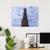 Eenzame fabrieksschoorsteen poster (Thuiskantoor)