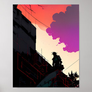 Eenzame figuur poster