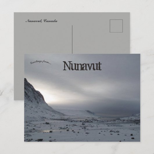 Eenzame fjord in Nunavut, Canada Briefkaart (Voorkant / Achterkant)