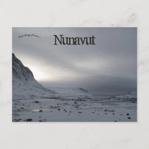 Eenzame fjord in Nunavut, Canada Briefkaart
