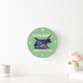 Eenzame Galaxy Wolf Silhouet - Ronde Klok (Huis)