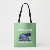 Eenzame Galaxy Wolf Silhouet Tote Bag (Voorkant)