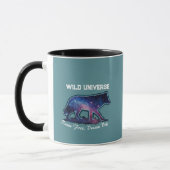 Eenzame Galaxy Wolf Silhouet (wild heelal) Mok (Links)