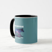 Eenzame Galaxy Wolf Silhouet (wild heelal) Mok (Voorkant links)