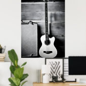 Eenzame gitaar poster (Thuiskantoor)