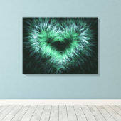 Eenzame hart Abstract Art Wrapped Canvas Print (Insitu (Houten vloer))