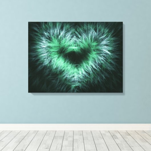 Eenzame hart Abstract Art Wrapped Canvas Print (Insitu (Houten vloer))