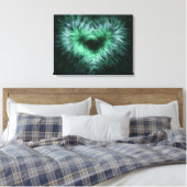 Eenzame hart Abstract Art Wrapped Canvas Print (Insitu (Slaapkamer))