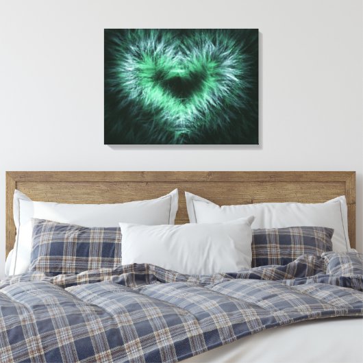 Eenzame hart Abstract Art Wrapped Canvas Print (Insitu (Slaapkamer))