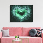Eenzame hart Abstract Art Wrapped Canvas Print (Insitu (Woonkamer))