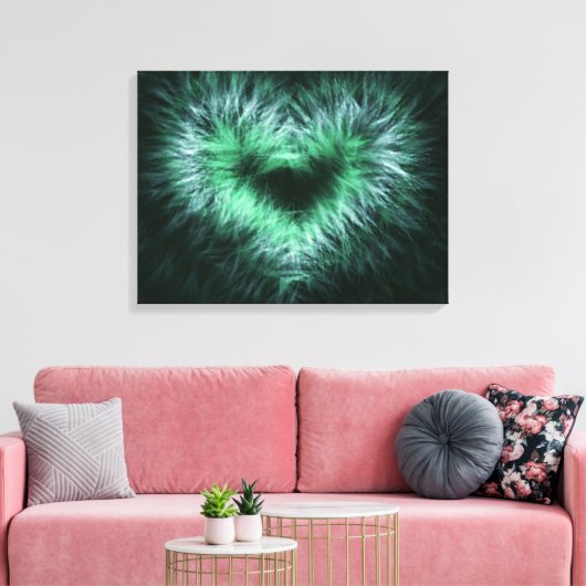 Eenzame hart Abstract Art Wrapped Canvas Print (Insitu (Woonkamer))