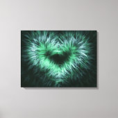 Eenzame hart Abstract Art Wrapped Canvas Print (Voorkant)