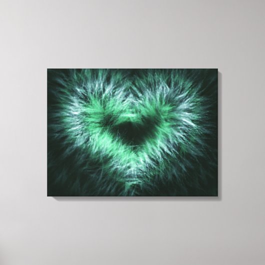Eenzame hart Abstract Art Wrapped Canvas Print (Voorkant)