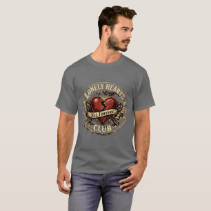Eenzame Harten Club Gebroken Hart Vintage Rock Sti T-shirt