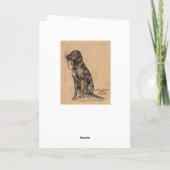 Eenzame Hond met zijn eigen riem, Sympathy Pet Kaart (Achterkant)