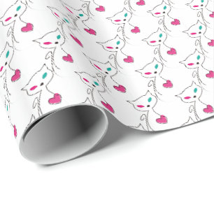 eenzame kat cadeaupapier