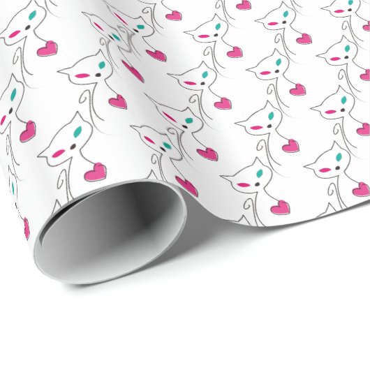 eenzame kat cadeaupapier (Rol Hoek)