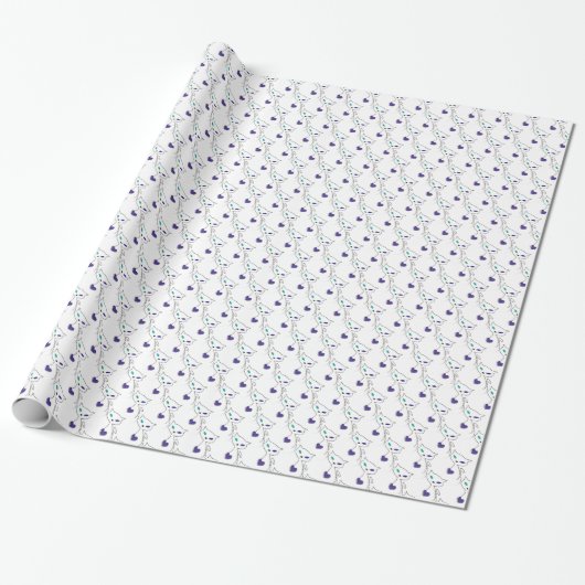 eenzame kat cadeaupapier (Uitgerold)