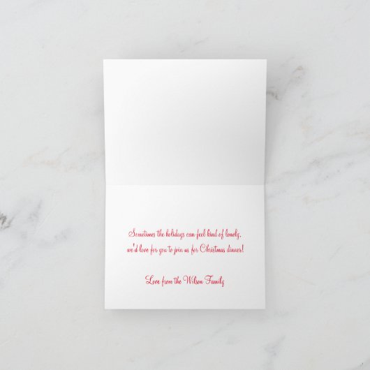 Eenzame Kerst Elf Kaart (Binnen)