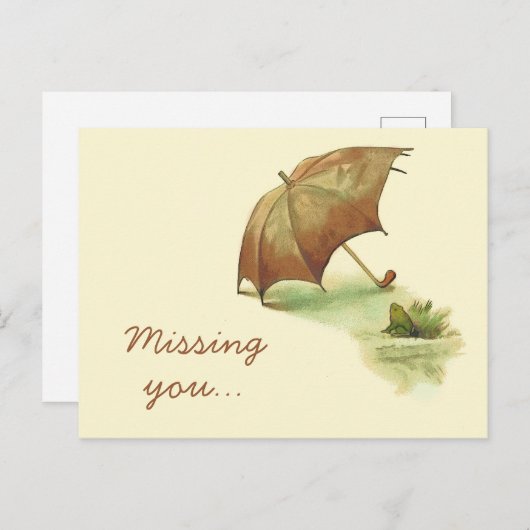 eenzame kikker met onzin. briefkaart (Voorkant / Achterkant)