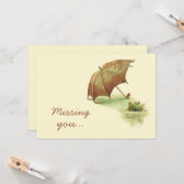 eenzame kikker met onzin. kaart (Voorkant / Achterkant in situ)