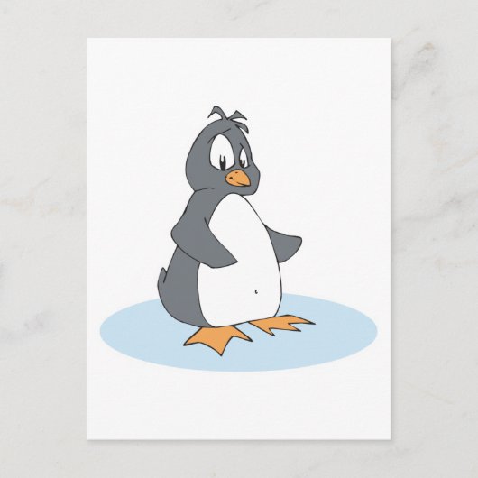 eenzame kleine pinguïn briefkaart (Voorkant)