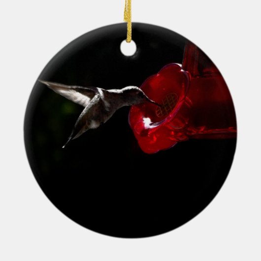 Eenzame kolibrie keramisch ornament (Achterkant)