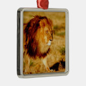 Eenzame Leeuw Metalen Ornament (Rechts)