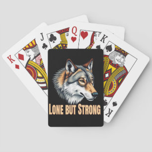 Eenzame Maar Krachtige Wolf Pokerkaarten