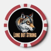 Eenzame maar sterke wolf poker chips (Voorkant)