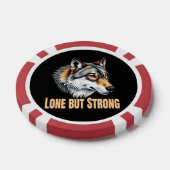 Eenzame maar sterke wolf poker chips (Enkel)
