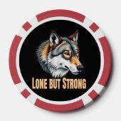 Eenzame maar sterke wolf poker chips (Achterkant)