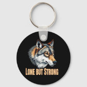 Eenzame Maar Sterke Wolf Sleutelhanger (Achterkant)