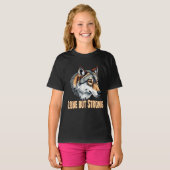 Eenzame Maar Sterke Wolf T-shirt (Voorkant volledig)