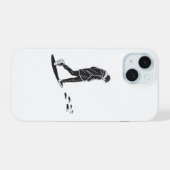 Eenzame Nachtwandeling Minimalistische Esthetische iPhone 15 Case (Achterkant horizontaal)