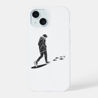 Eenzame Nachtwandeling Minimalistische Esthetische iPhone 15 Case