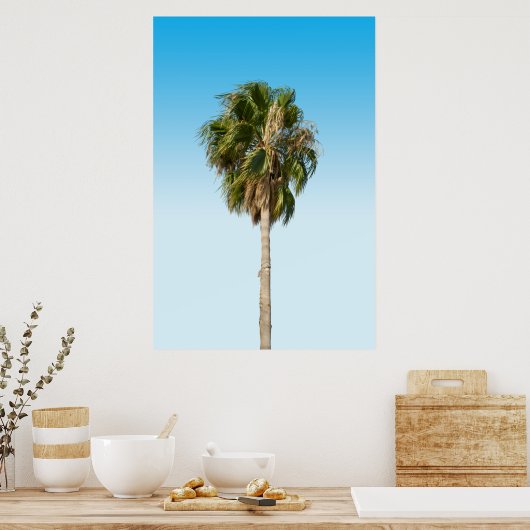 Eenzame palmboom poster (Keuken)