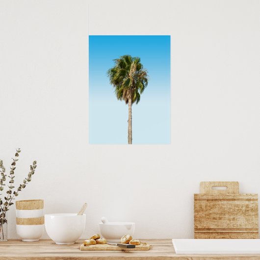 Eenzame palmboom poster (Keuken)