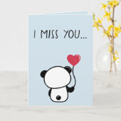 Eenzame pandabeer mist je wenskaart kaart (Gele Bloem)