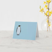 Eenzame pinguïn Blank binnenin noot Kaart (Gele Bloem)