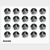Eenzame Pinguïn Ronde Sticker (Vel)