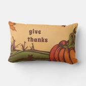 Eenzame pompoen op het veld. De herfst verlaat her Kussen (Achterkant)