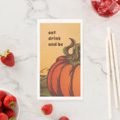 Eenzame pompoen op het veld. De herfst verlaat her Servet (Insitu)