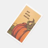 Eenzame pompoen op het veld. De herfst verlaat her Servet (Hoek)