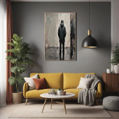 Eenzame reflectie – minimalistische kunst poster