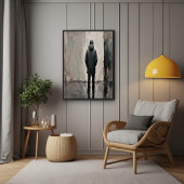 Eenzame reflectie – minimalistische kunst poster